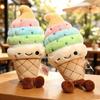 Sommer Eiswaffel Plüschtier Stoffpuppe Menschliche Figur Lachend Niedliches Essens-Plüschtier Requisit Beruhigendes Geschenk