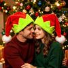 Christmas Holiday Cosplay Elf Hat Plush Party Cap with Pointed Top Jagged Brim Furry Tip Accent for Gatherings and Travel