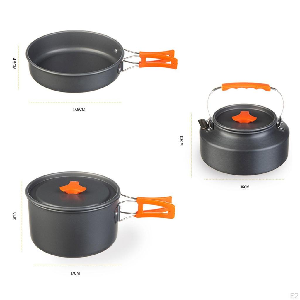 Camping Cookware Set Cooking Pot for Outdoor Family Backpacking