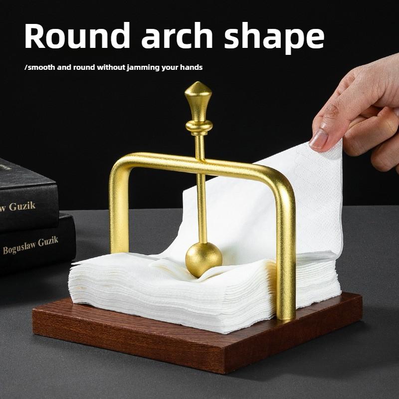 Cafe Napkin Holder Western Restaurant Paper Tissue Case Solid Wood Hotel Paper Tissue Box Holder Tabletop Paper Tissue Holder