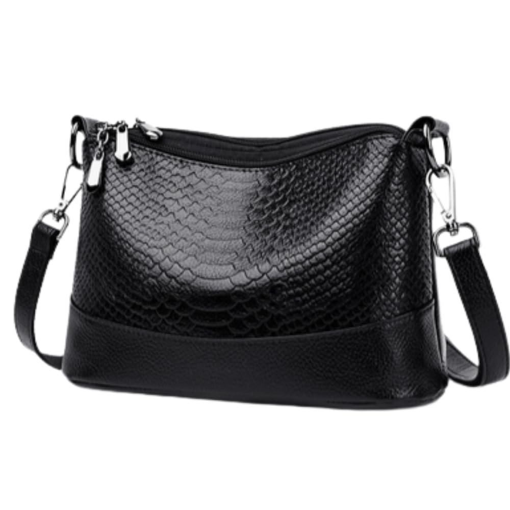 ORIJIRI Lightweight Shoulder Bag for Women, Small Wallet, Cute Handbag, PU Leather, 3-Way Mini Shoulder Bag (Black)
