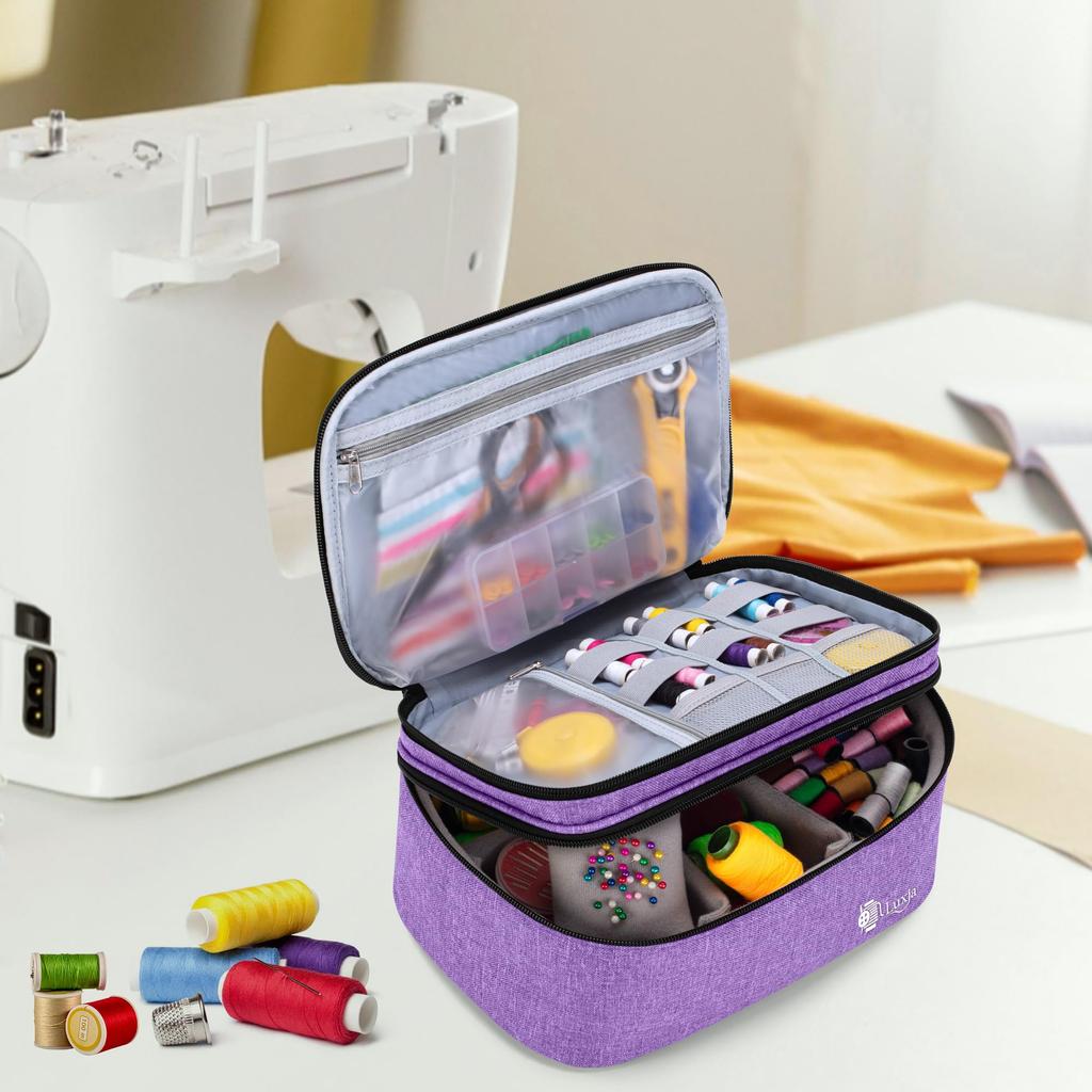 Luxja Sewing Large Capacity Sewing Tool Purple Bag/Sewing Box, (Bag Only), Storage,
