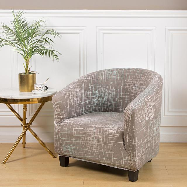 Stretch Single Seat Sofa Covers For Living Room Elastic Tub Club Seating Slipcover Cover Armchair Couch Case Furniture Protector for Home
