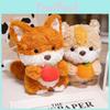 Cartoon Squirrel Fox Plush Toy Animal Kids Doll Room Decoration Birthday Gift