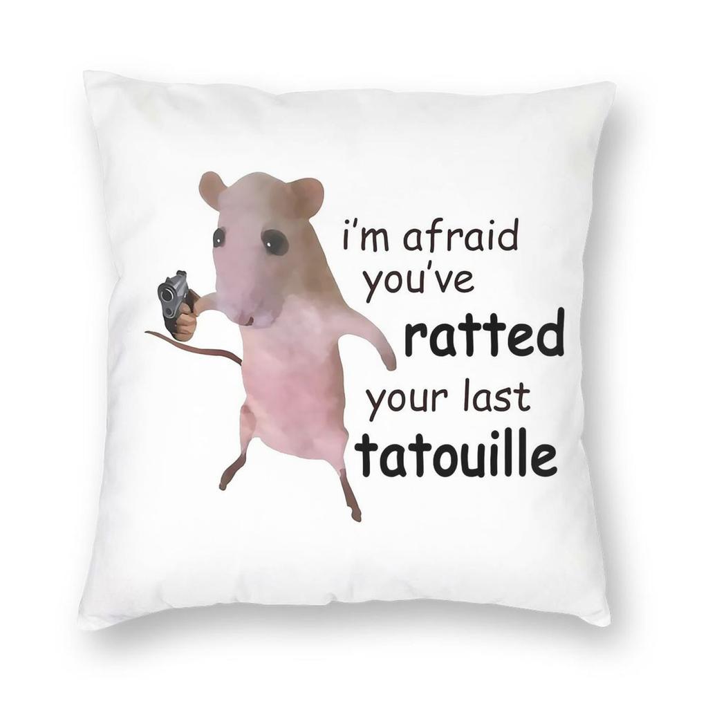 Ratted Your Last Tatouille Pillowcase Polyester Linen Velvet Pattern Zip Decorative Throw Pillow Case Room Cushion Cover