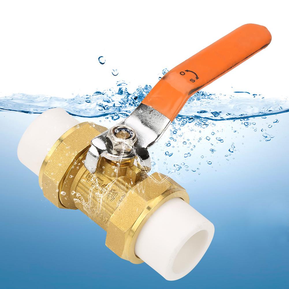 Brass Pipe Ball Valve with Double PPR Hot Melt Fitting 1"BSP DN25