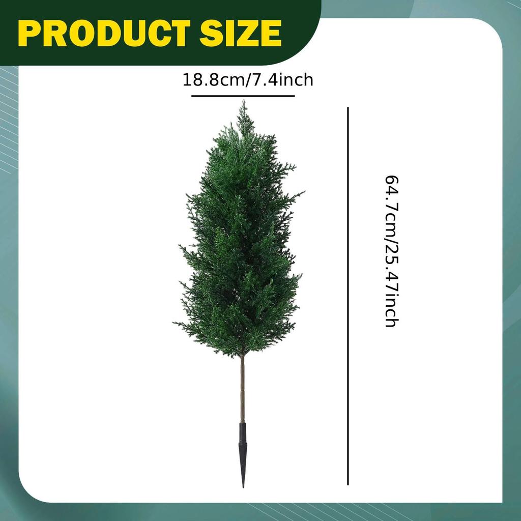 Artificial Cedar Topiary Tree Cypress Shrubs Faux Plants for Indoor Outdoor