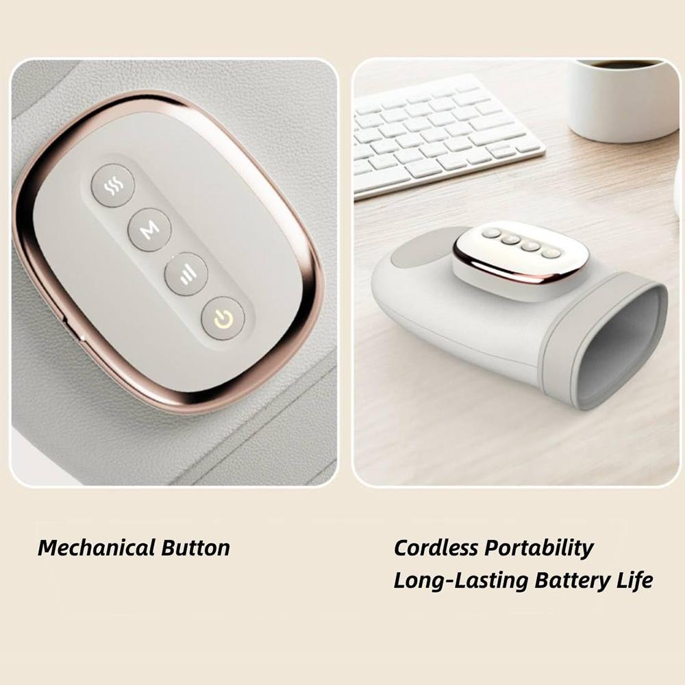 Electric Hand Massager Cordless Hand Massager with Vibration and Heat Air Compression Finger Massager for Arthritis Pain Relief