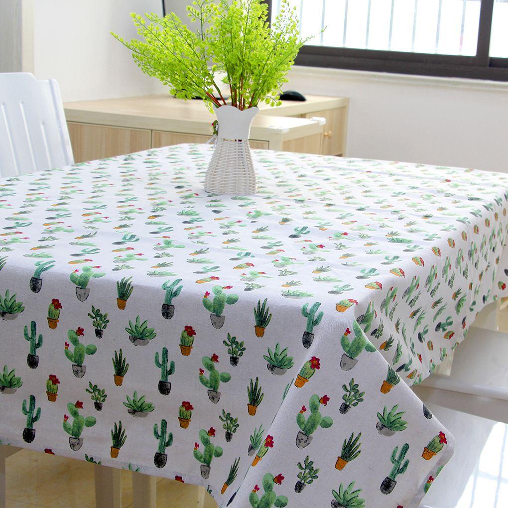 Cactus Pattern Tablecloth Rectangle Table Cloth
