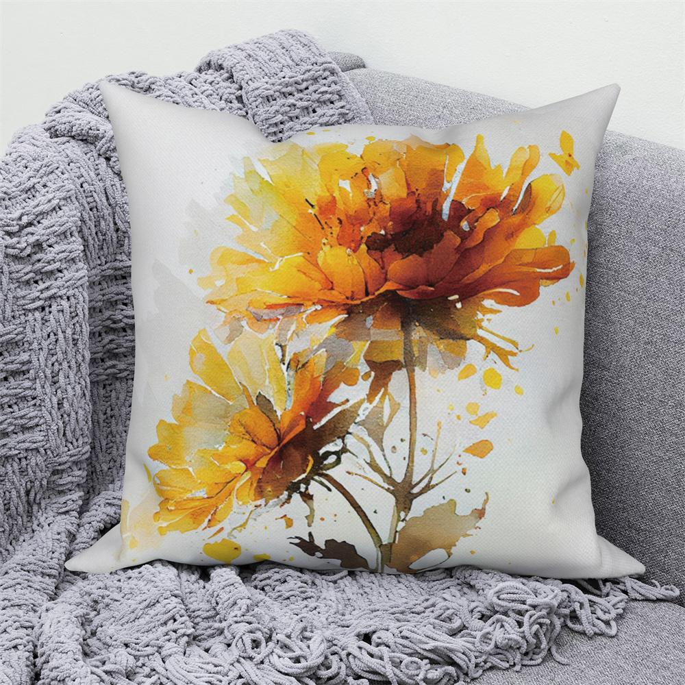 Juste De Coussin Florale D'interconnexion, Décor De Canapé De Maison De Ferme, Jeté De Voiture, Pivoine, Annie, Imprimé