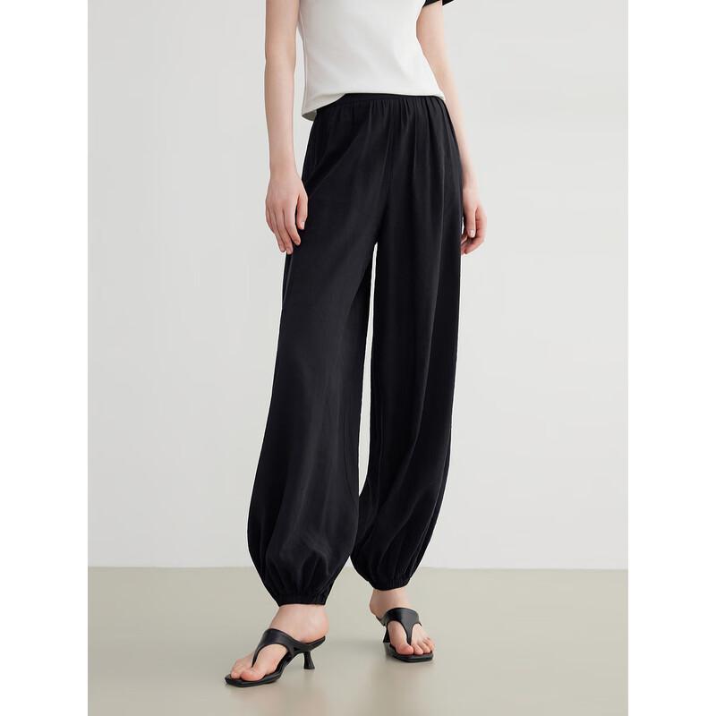 ELLE Women s Draped Tapered Harem Pants S чёрный