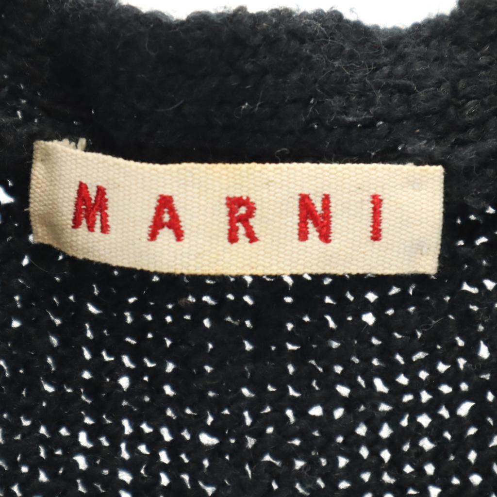 Marni Made In Italy Wool Blend Long Sleeve Knit Cardigan 40 Black Women Used