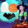Halloween Party Plastic Serving Trays Pumpkin Ghost Bat Candy Snack Plates for Holiday Party Decor Table Display