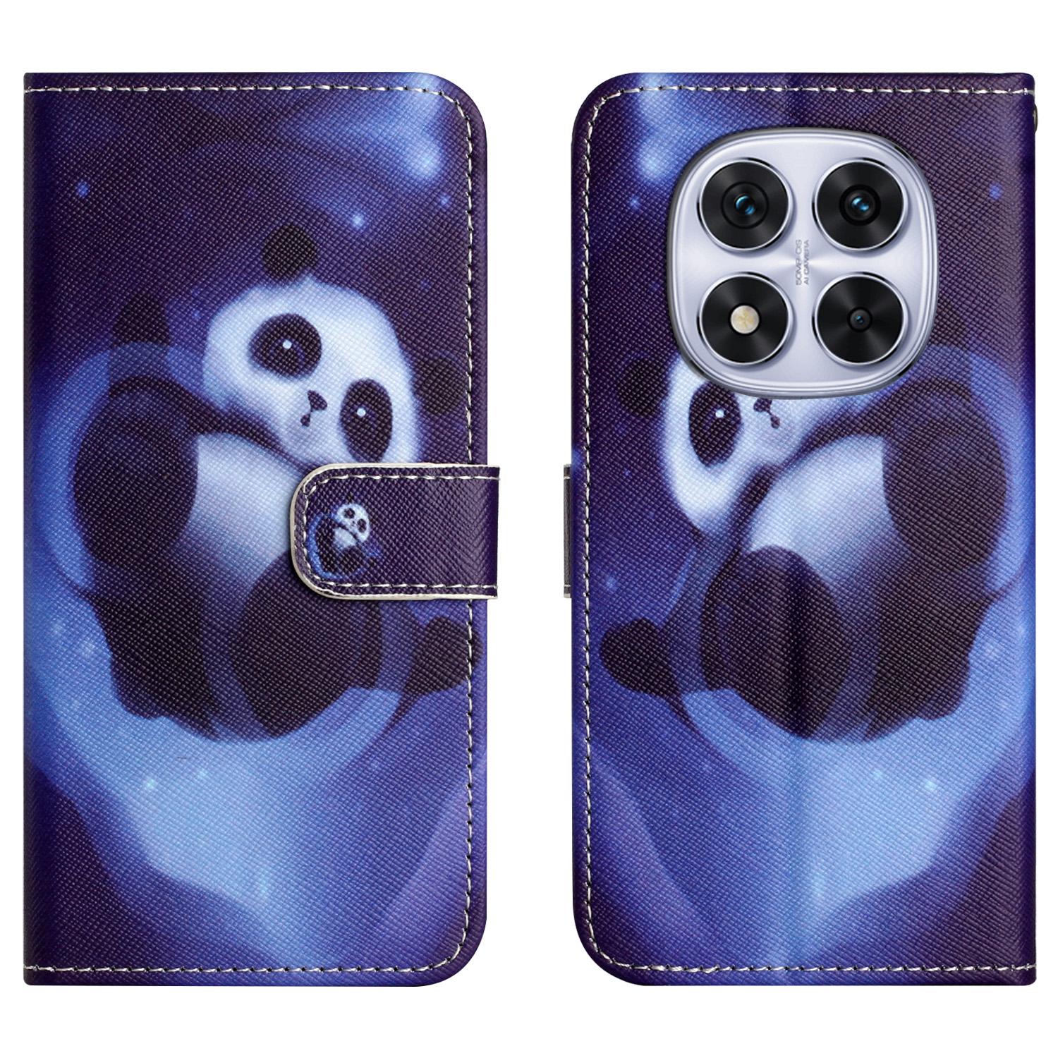 

For Xiaomi Poco M8 5G/Redmi Note 15 5G (Global) Case Pattern Print PU Leather Wallet Phone Cover Cross Texture
