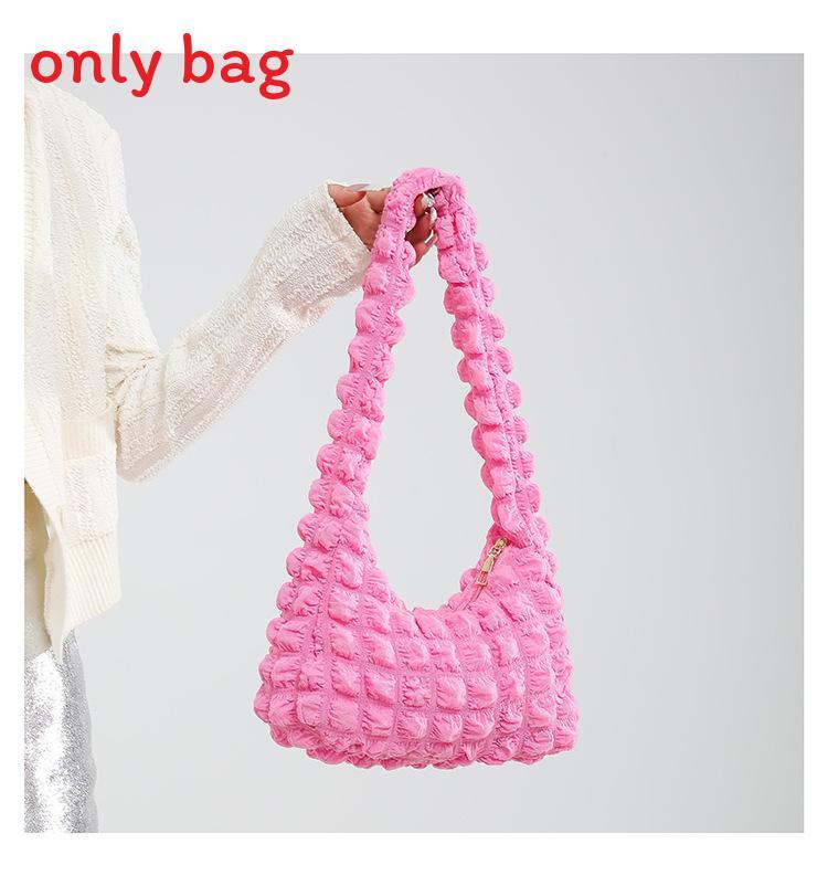 Cute Bubble Single Shoulder Bag For Daily Use With Zipper Closure And Polyester Lining