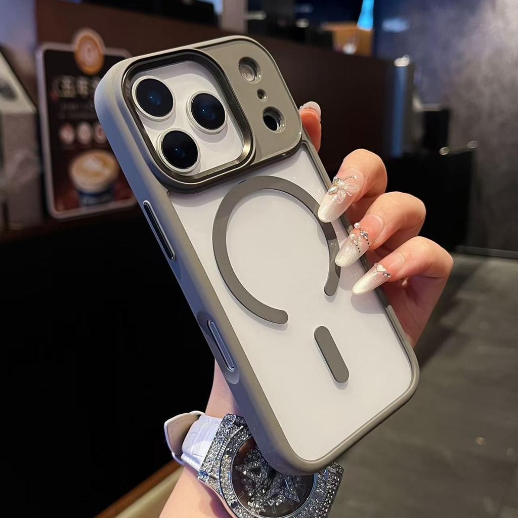 For Apple 17promax Magnetic Phone Case for IPhone 16 Gold Shield Full Pack Anti Drop 15 Protective Cover Air Transparent