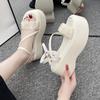Fashion Fashion Woman Gladiator Sandals Ladies Wedge Shoes Female Belt Buckle Platform Shoes Women Intersect Straps Thick Bottom Sandals