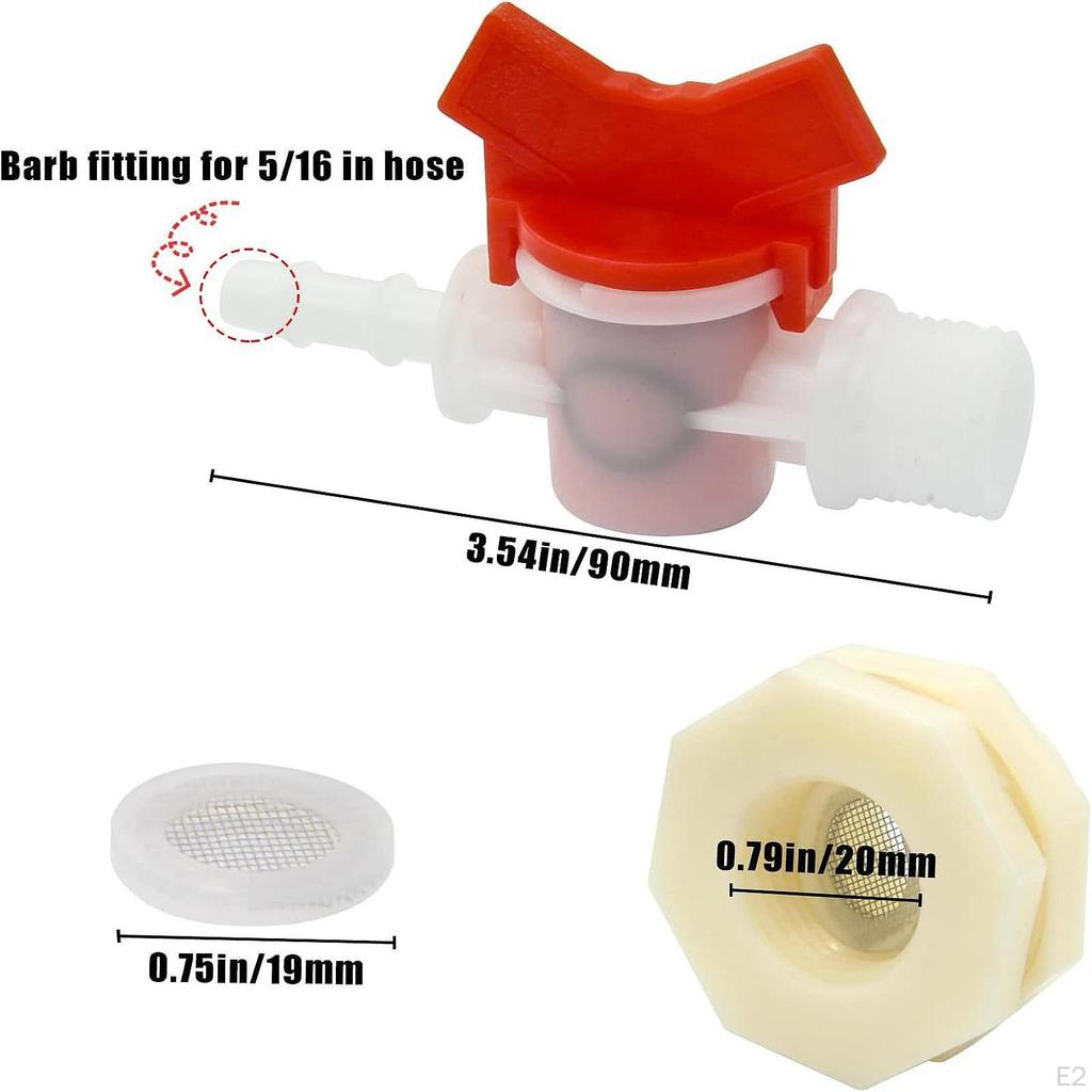 Watering System Bucket Connector and Mesh Washer Poultry Equipment Stable Bulkhead Fitting