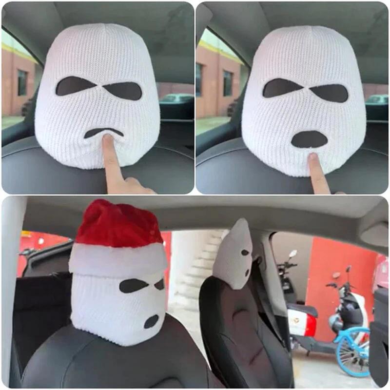 2ks Ochranné potahy na opěrku hlavy do auta Auto na polštář Polštář na polštář Univerzální maska ​​na hlavu autosedačky Halloween Auto potah na opěrku hlavy