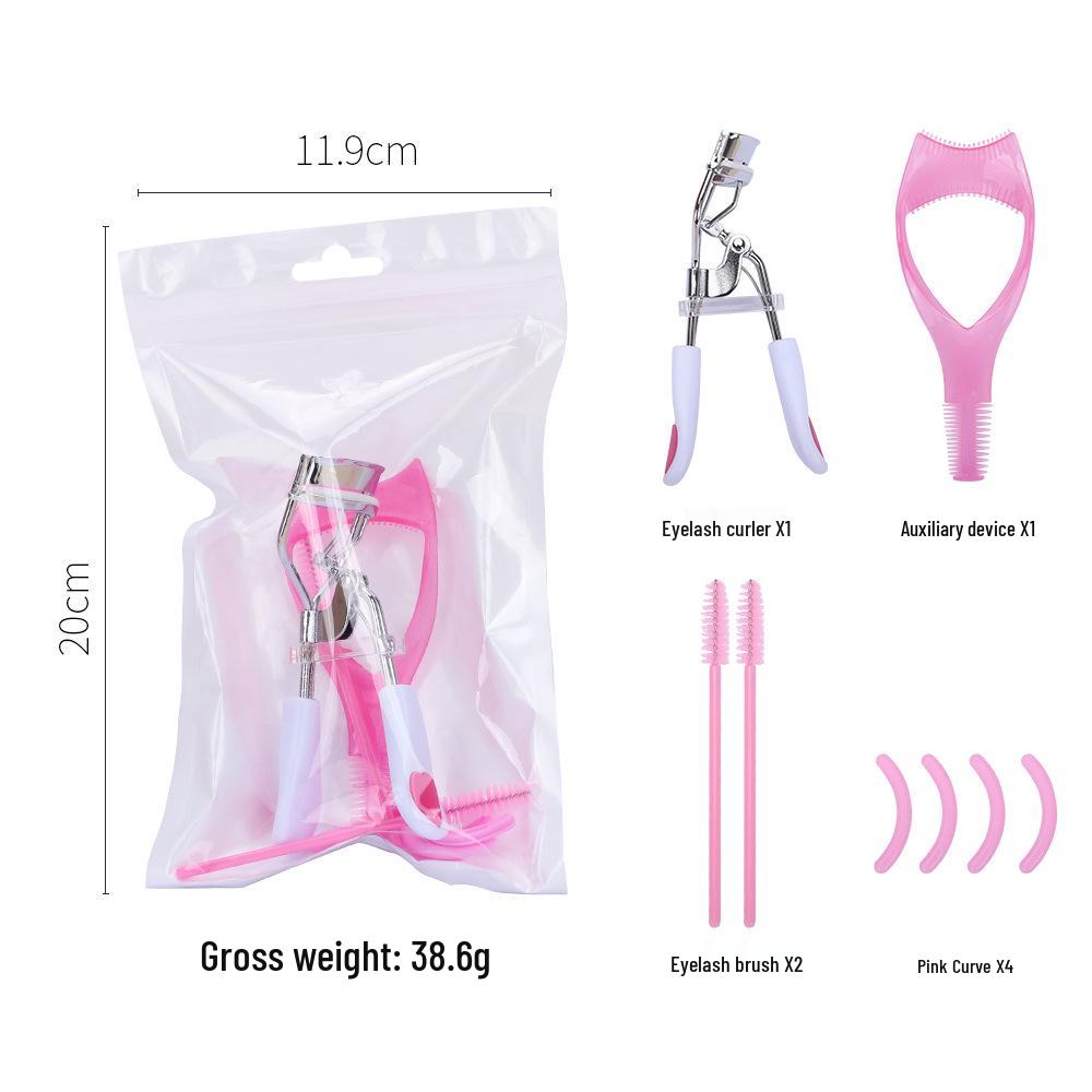 Multi-Function Eyelash Curler Set: 3-in-1 Eyelash Card, Eyeliner Shield, and Eyebrow Brush