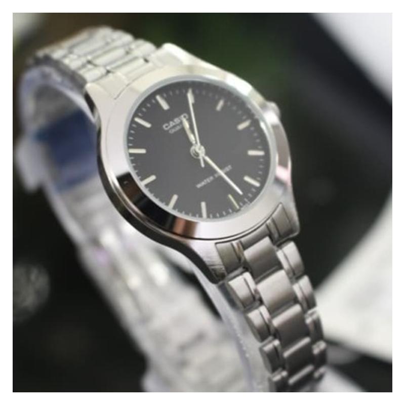 Casio CASIOSTANDARD Series Fashion Business Retro Literary Versatile Classic Pointer Black Plate Waterproof Quartz Movement Stainless LTP-1128A-1ARDF