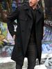 2023 Autumn/Winter Men's Slim Fit Double-Breasted Long-Sleeve Trench Coat In European & American Style