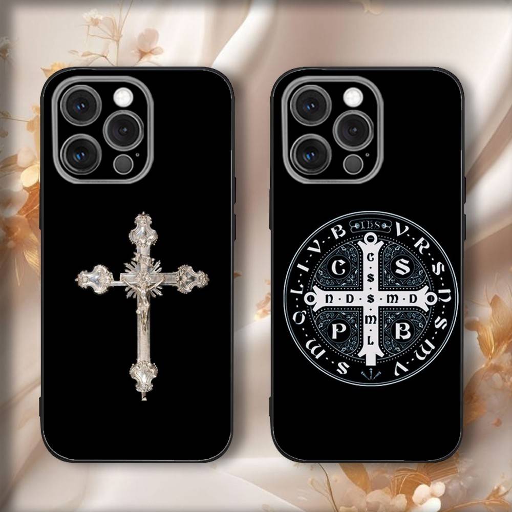 Ortodoxní křesťané Pouzdro na telefon Pro iPhone 17,16,15,14,13,12,11,Pro,Max,Plus,Air,X,XS,XR,SE,8,7,Mini,Měkké Černé Funda