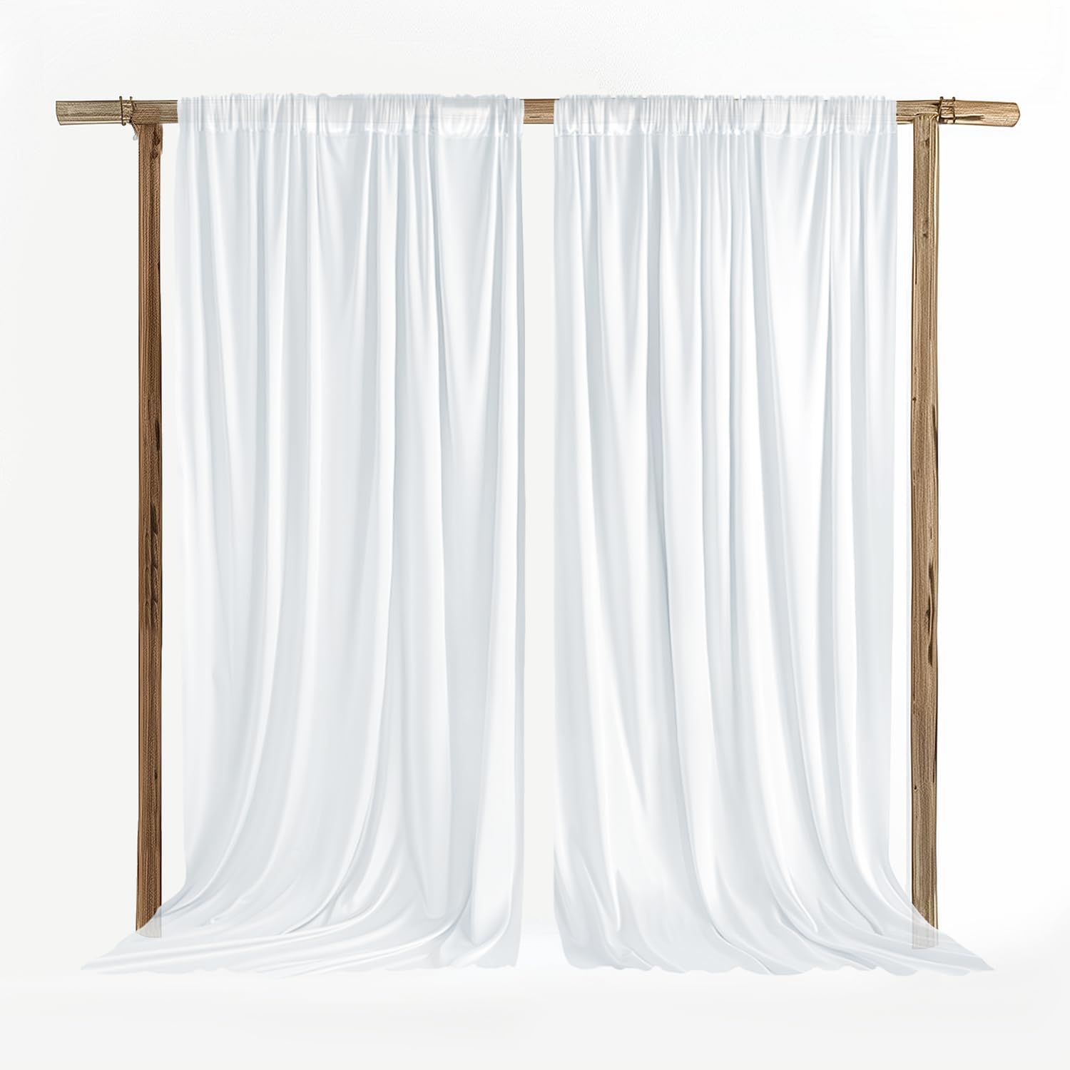 

Золота атласна штора 1 панель, не мнеться, драпірування, фотофон з кишенею для штанги для весілля, дня народження, вечірки бебі-шауер, драпірування фону W140XH214cm білий