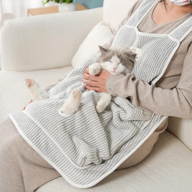 Petting Pet Travel Sleep Bag Cat Carrier Pouch Dog Puppy Bag Plush Outdoor Shoulder Bag Comfort Transport Bags for Cats Apron