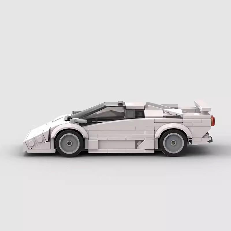 Domestic Building Block 8 Grid Car Series Compatible With Rambo Supercar Boy Collage Toy Set Model Gift