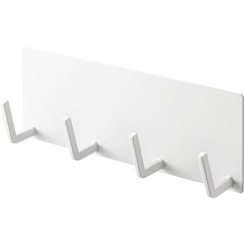 Yamazaki Magnetic Kitchen Tool Hooks, 4-Row, White, Approx. W16.5 X D3.5 X H6cm, Tower, Floating Storage, Easy Installation, Product Number: 3687