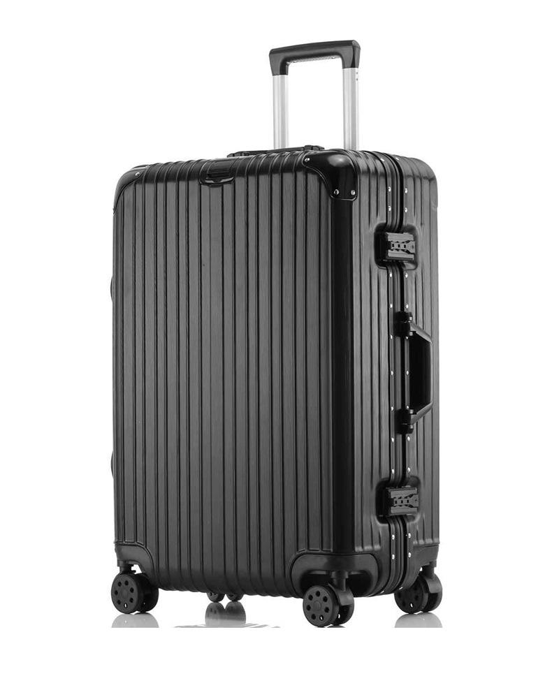 Aluminum Frame Carry-On Suitcase Set: 20"/24"/28" Password-Protected Luggage