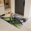 anime S-Seraph of the End Floor Mat Flannel Door Mat Non-Slip Absorbent Washable Indoor Home Rug