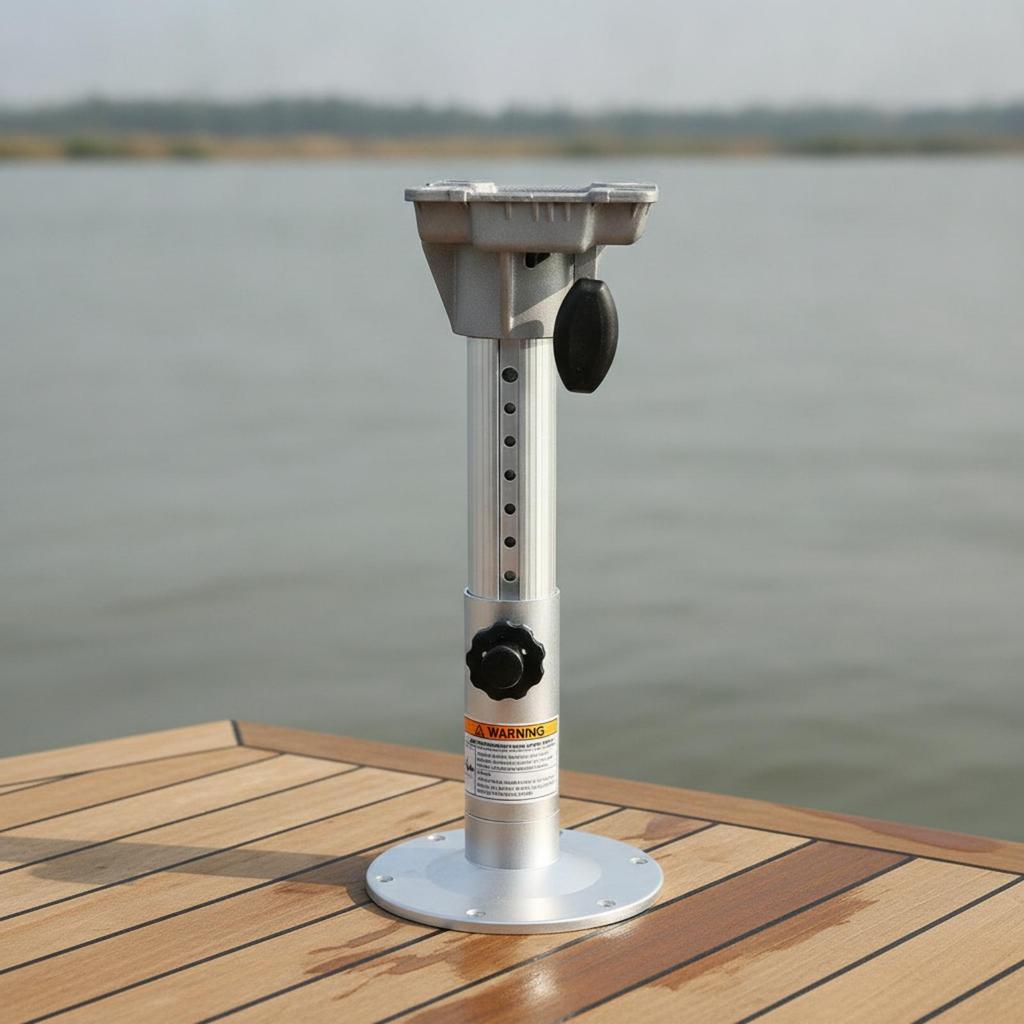 Boat Seat Base Upright with Mounting Plate Compact for Yachts, Anglers