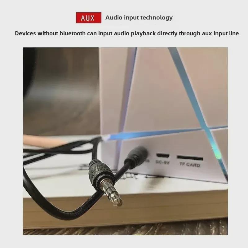 Qone Magic Cube Bluetooth Mini Speaker with Colorful Lights - Wireless Subwoofer Capable of Playing Cards, Perfect Gift.