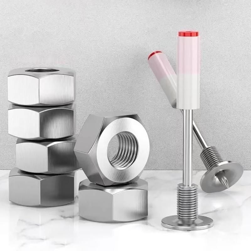 1Set M8 Screw Nut Nails For Nail Guns Multi-Purpose Nail Kits Nail Gun Manual Steel Concrete Nails Manual Steel Nail