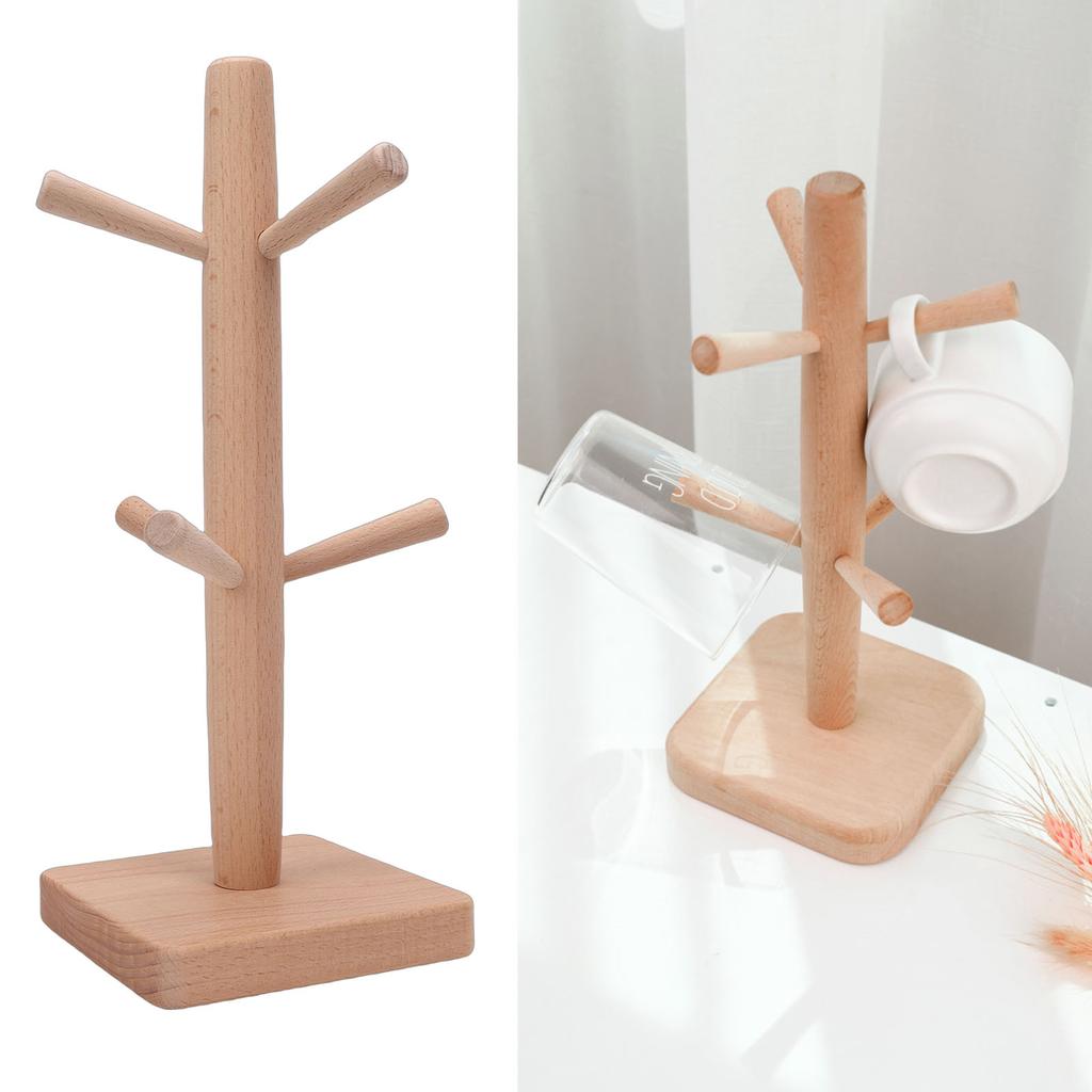 Mug Holder Tree 6 Hooks Decorative Non Slip Multifunction Coffee Cup Tree for Countertop