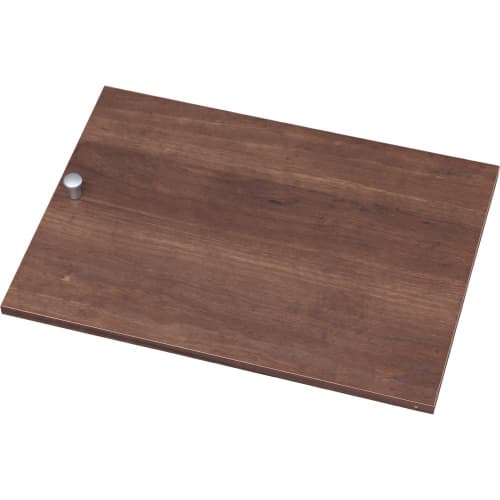 Iris Ohyama CXD-38W Color Box, Wooden Door, Vertical Storage Only, 38.4cm Wide x 3.4cm Deep x 26.9cm High, Brown