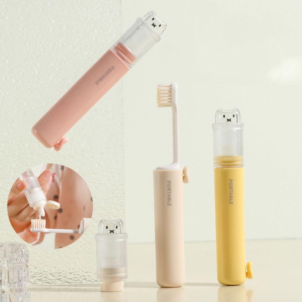2-IN-1 Travel Toothbrush Portable Toothbrush Set  for Outdoor Camping Travel
