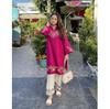 Indiase Designer Puur Katoen Kurta Broek Set Dames Bollywood Top Tuniek Kurti Koord Set