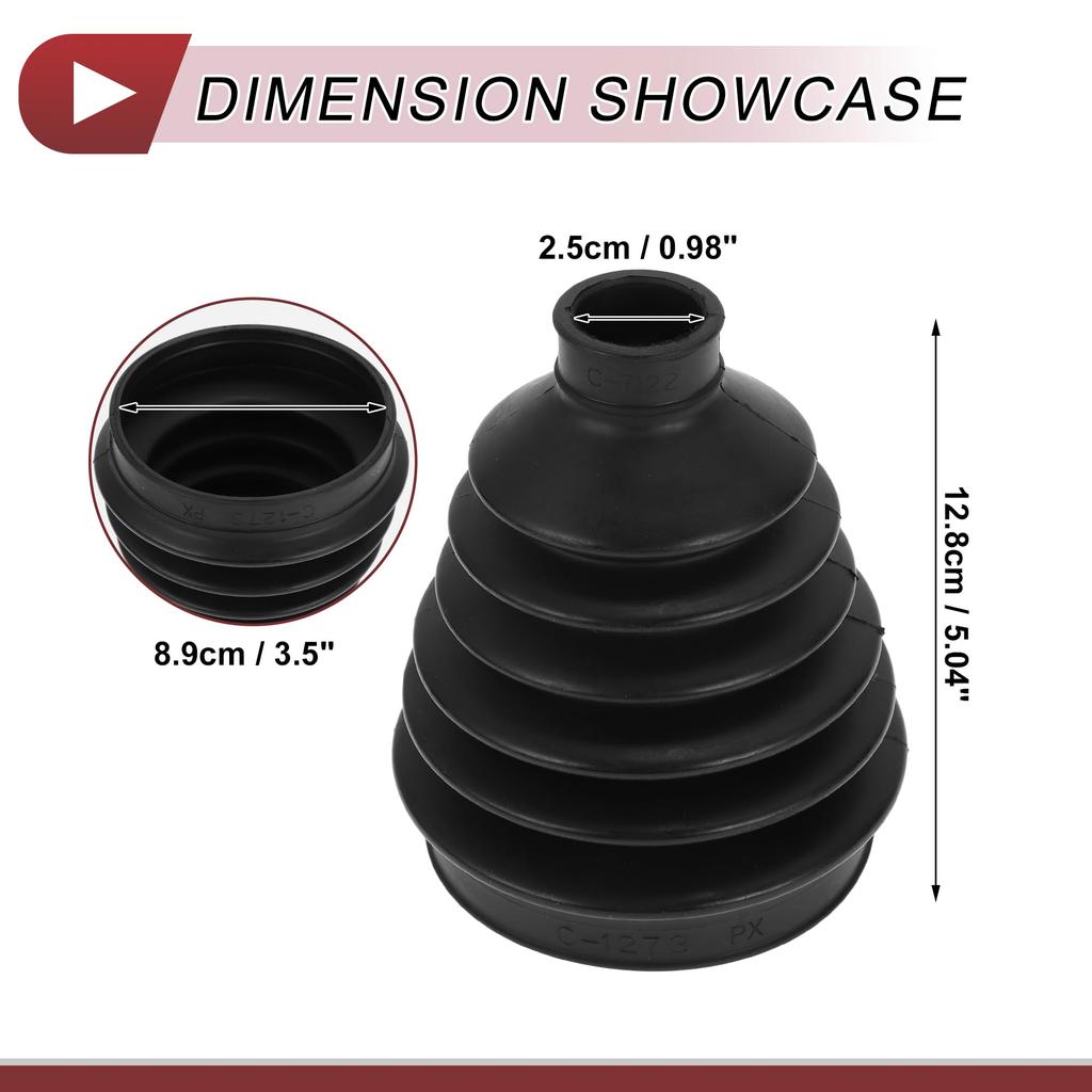 HEROFFIX 1 Set CV Joint Boot Kit for BMW X5 2000-2006 Outer Constant Velocity Joint Boot W/Clamp #31607565316 Black Rubber