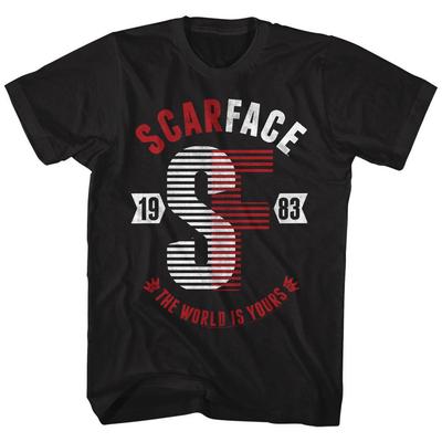 Scarface Sf Black TShirt Summer Mens and Womens Loose and Breathable Tshirt Top