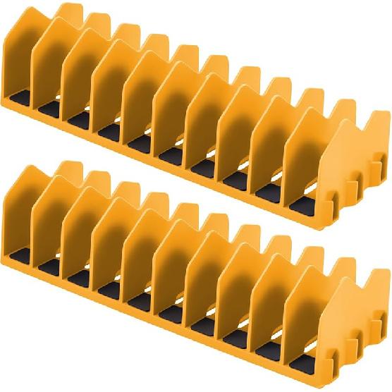 

2 шт. Органайзер для плоскогубцев, держатель плоскогубцев, 10 слотов, органайзер для плоскогубцев и кусачек, пластиковый органайзер для инструментов, экономящий место, ящик для инструментов, органайзер для инструментов жёлтый