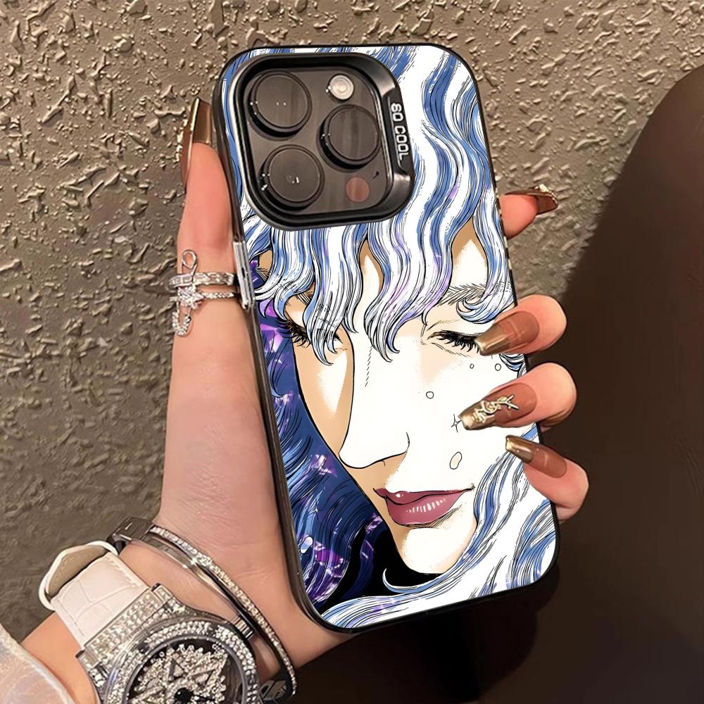 Anime Griffith Handyhülle für iPhone 17 16 15 14 13 12 11 X XR XS Air Pro Max Plus Schwarze Bunte Silberne Hülle