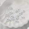 Semi-Circular White Pearl Flat Back Stickers for DIY Nail Art and Phone Cases