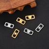 10Pcs/lot Polished Stainless Steel Four-leaf Clover Star Love Small Charm Hollow Connector For DIY Bracelet Jewelry Making