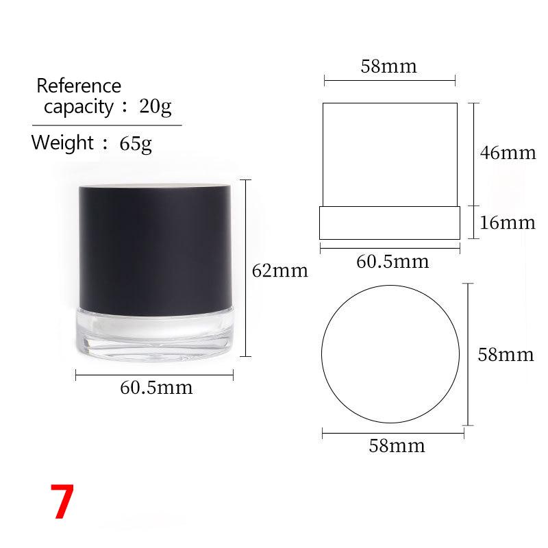 1Pcs Plastic Cream Jar With White Liner Cream /Lotion Bottle Cosmetic Container Refillable Bottles With Spoon
