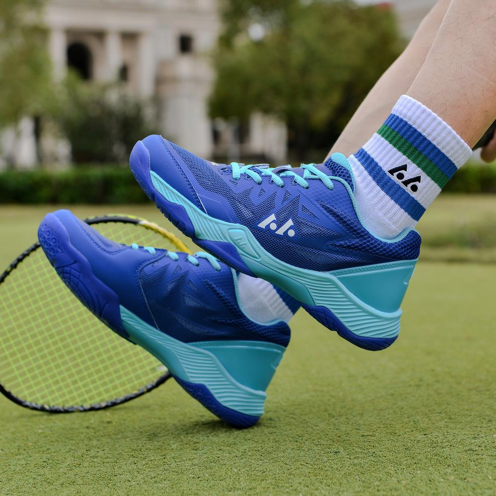 

New men s and women s platform men s outdoor sports shoes non-slip badminton shoes fashion tennis shoes couple professional training shoes 46 синій