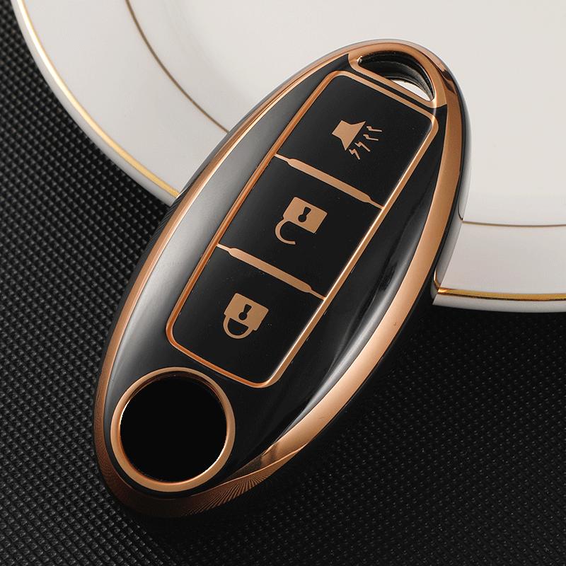 

Чехол для дистанционного ключа из ТПУ для Nissan Qashqai X-Trail T31 T32 Juke J10 J11 Tiida Altima Pathfinder Kicks для Infiniti, защитные аксессуары 3A key case чёрный