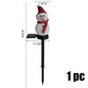 Pathway Christmas LED Solar Lights Outdoor Waterproof Lawn Stake Lamp for Garden Decoration Yard Home Holiday Santa Claus